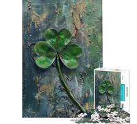 Puzzle de 1000 pièces pour Adolescents Puzzle Rustique Irlandais en Forme de trèfle pour Adultes Jeu Amusant décoration Murale Aide à exercer Le Cerveau (Taille 50x75cm)