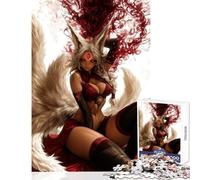 Puzzle de 1000 pièces pour Adolescents Puzzle Scarlet Fox Spirit Jeu Anti-Stress Idée Cadeau Jeu Familial Entraîne Le Cerveau et la dextérité Dimensions 38x52cm