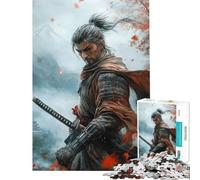 Puzzle de 1000 pièces pour adolescents puzzle Sekiro Guerrier dans la brume puzzles de jeu pour adultes jouets anti-stress mais aussi cadeaux amusants et humoristiques pour réduire le stress (38x52cm)