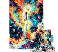 Puzzle de 1000 pièces pour Adolescents Puzzle Spatial fusée pour Adultes Jeu de réflexion Cadeau d'anniversaire Cadeau Anti-Stress (Taille 38x52cm)