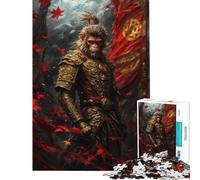 Puzzle de 1000 pièces pour Adolescents Puzzle Sun Wukong Le Roi Singe pour Adultes Jeu de réflexion découpe de précision Cadeau d'anniversaire et Cadeau Unique (Taille 50x75cm)