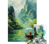 Puzzle de 1000 pièces pour Adolescents Puzzle sur Le thème du Voyage fluvial au Vietnam Puzzle pour Adultes Jeux Amusants améliore la mémoire Aide à Faire Travailler Le Cerveau (Taille 38x52cm)