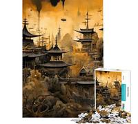 Puzzle de 1000 pièces pour Adolescents Puzzle Traditionnel de la Cité d'or pour Adultes Jeu de Construction d'analyse et de logique Cadeau Stimulant (Taille 50x75cm)