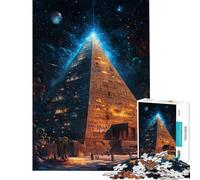 Puzzle de 1000 pièces pour Adolescents Pyramide étoilée Lumineuse Améliore la mémoire stimule Le Cerveau Jeu éducatif Familial (Dimensions 50x75cm)