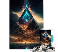Puzzle de 1000 pièces pour Adolescents Pyramide immaculée Aide à exercer Le Cerveau Défi Difficile Jeux relaxants pour Les 14 Ans et Plus (38x26cm)
