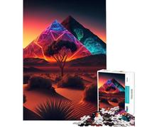 Puzzle de 1000 pièces pour Adolescents Pyramide Lumineuse géométrique Stimule Le Cerveau Jeu éducatif et Amusant pour Toute la Famille (14+) Jeu de Puzzle proposé (50x75cm)