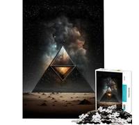 Puzzle de 1000 pièces pour Adolescents Pyramide Spatiale Jeu intellectuel et éducatif Anti-Stress Cadeau d'anniversaire (Dimensions 38x26cm)