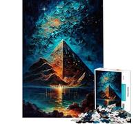 Puzzle de 1000 pièces pour Adolescents Pyramides rocheuses du désert activités Amusantes à la Maison Cadeau d'anniversaire Jeu Manuel adapté aux 14 Ans et Plus 50x75cm