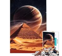 Puzzle de 1000 pièces pour Adolescents Pyramides sous Un Ciel Extraterrestre Jeu éducatif Cadeau d'anniversaire Modèle à Assembler (Dimensions 38x52cm)