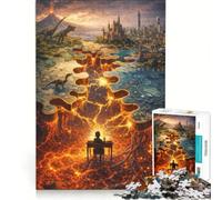 Puzzle de 1000 pièces pour Adolescents Quand Les Mondes se rencontrent Jeu éducatif Difficile Cadeau d'anniversaire ou de Voyage 38x52cm