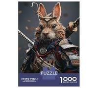 Puzzle De 1000 Pièces pour Adolescents Rabbit Samurai Warrior Puzzles pour Adultes - Jeu De Réflexion Difficile Et Stimulant À Compléter 38x26cm/1000pcs