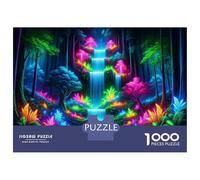 Puzzle De 1000 Pièces pour Adolescents Rainbow Waterfall Forest Puzzle Anti-Stress, Amusant Et Original, Cadeau Unique pour Un Anniversaire Ou Noël 38x26cm/1000pcs