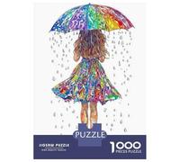 Puzzle De 1000 Pièces pour Adolescents Rainy Day Umbrella Art Print Puzzles pour Adolescents Jeux Relaxants Décoration Parfaite Jeu Stimulant Cadeaux 38x26cm/1000pcs