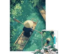 Puzzle de 1000 pièces pour Adolescents Rame sur des eaux tranquilles Puzzle de Vitesse à la Main pour Adolescents Jeu Difficile et Stimulant (Taille 38x52cm)