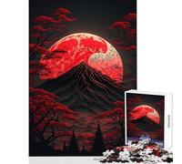 Puzzle de 1000 pièces pour Adolescents Red Moon Japan Jouet à Monter soi-même activité Manuelle Amusante à Faire à la Maison Dimensions 38x26cm