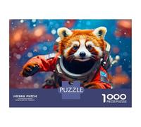 Puzzle De 1000 Pièces pour Adolescents Red Panda Astronaut in Space Puzzles pour Adultes, Jeu De Réflexion, Cadeau D'assemblage De Motifs pour Les Amis Et La Famille 52x38cm/1000pcs