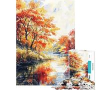 Puzzle de 1000 pièces pour Adolescents Reflets d'automne Jeu de réflexion pour Adultes Découpe de précision Difficile et Stimulant (Dimensions 50x75cm)