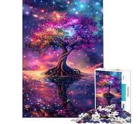 Puzzle de 1000 pièces pour Adolescents Reflets d'un Arbre étoilé Jeu éducatif et ludique Cadeau d'anniversaire (38x26cm)