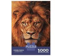 Puzzle De 1000 Pièces pour Adolescents Regal Lion Portrait Puzzle Anti-Stress, Amusant Et Original, Cadeau Unique pour Un Anniversaire Ou Noël 38x26cm/1000pcs