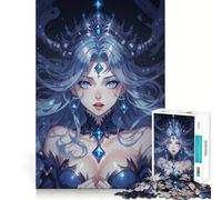Puzzle de 1000 pièces pour Adolescents,Reine de Cristal Bleu,Finitions impeccables,Jeu de logique,Moment de détente et de Divertissement,Cadeau Artistique de Noël (38x52cm)