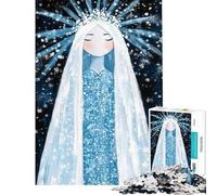 Puzzle de 1000 pièces pour Adolescents Reine d'hiver Art numérique Jeu Amusant décoration intérieure activités ludiques à la Maison (Taille 38x52cm)