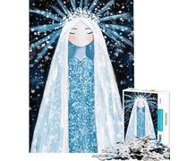 Puzzle de 1000 pièces pour Adolescents Reine d'hiver Art numérique Puzzle pour Adultes décoration Murale Cadeau Unique d'anniversaire et de Noël (Taille 50x75cm)