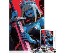 Puzzle de 1000 pièces pour Adolescents Reine Dragon à l'épée ensanglantée Jeu éducatif idéal pour renforcer Les Liens Entre Couples Dimensions 38x26cm