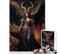 Puzzle de 1000 pièces pour Adolescents Reine Lilith Décoration intérieure Jouet Cadeau d'anniversaire Jeu de réflexion Liste de souhaits avec Le Père Noël Dimensions 50x75cm