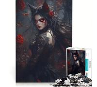 Puzzle de 1000 pièces pour Adolescents Reine Vampire dans Une forêt de Roses Jeu éducatif Cadeau d'anniversaire Collection d'artistes Beaux-Arts 38x26cm
