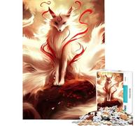 Puzzle de 1000 pièces pour Adolescents Renard à Neuf queues Art numérique Idéal pour Un Anniversaire Noël ou Un séjour à la Maison Jouet éducatif pour Passer Le Temps Convient aux 14 Ans et Plus