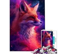 Puzzle de 1000 pièces pour Adolescents Renard dans la nébuleuse Jeu éducatif et Stimulant Cadeau Amusant et Difficile (50x75cm)