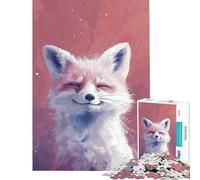 Puzzle de 1000 pièces pour Adolescents Renard Heureux Activités Amusantes à la Maison améliore la mémoire Jeux en Famille Convient aux 14 Ans et Plus (38x52cm)