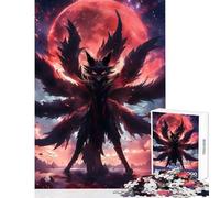 Puzzle de 1000 pièces pour Adolescents Renard Kitsune de la Lune de Sang Décoration intérieure Jouet Cadeau de Père Noël Secret Jeu de réflexion Collection d'artistes Beaux-Arts Dimensions 38x26cm