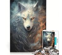 Puzzle de 1000 pièces pour Adolescents Renard mystérieux en Pixels Jeux relaxants décompression intellectuelle Cadeau d'anniversaire Unique 38x52cm