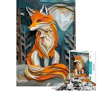 Puzzle de 1000 pièces pour Adolescents Renard Orange Jeu de Loisirs créatifs en Papier Jeu éducatif et Casse-tête Idéal pour Les Couples Cadeau Amusant (Dimensions 75x50cm)