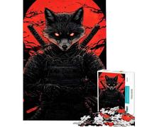 Puzzle de 1000 pièces pour Adolescents Renard Samouraï Guerrier Activités Amusantes à la Maison pour Toute la Famille Jeu Impossible à partir de 14 Ans Jeu de Puzzle proposé (38x52cm)