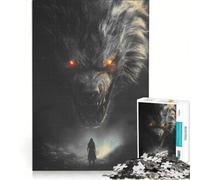 Puzzle de 1000 pièces pour Adolescents Rencontre avec Un Loup Décoration Murale pour s'amuser en Famille Cadeau d'anniversaire Cadeau de Voyage 38x52cm