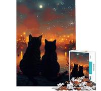 Puzzle de 1000 pièces pour Adolescents Rendez-Vous Secret au Bord du lac défi intellectuel Jouet addictif Jeu éducatif améliore la mémoire Cadeau d'anniversaire (Dimensions 75x50cm)