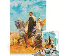 Puzzle de 1000 pièces pour Adolescents, représentant des Cavaliers Arabes dans Le désert, d'après Le Tableau d'Henri Émilien Rousseau Jeu Manuel et Amusant pour Toute la Famille pour Un Anniversaire