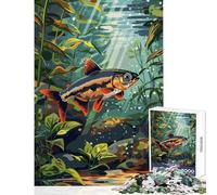 Puzzle de 1000 pièces pour Adolescents représentant des Poissons dans Un Monde sous-Marin Luxuriant Jeu Anti-Stress Cadeau d'anniversaire idéal activité Manuelle et relaxante Dimensions 38x26cm