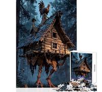 Puzzle de 1000 pièces pour Adolescents, représentant la hutte de Baba Yaga, Un Jeu Anti-Stress idéal comme Cadeau d'anniversaire ou pour s'amuser à la Maison Dimensions 50x75cm