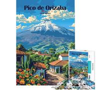 Puzzle de 1000 pièces pour Adolescents représentant la Montagne Pico de Orizaba Jeu de Puzzle pour Adultes idéal pour Toute la Famille Cadeau Original pour Un Anniversaire ou Noël (Taille 50x75cm)