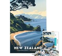 Puzzle de 1000 pièces pour Adolescents représentant la péninsule de Coromandel en Nouvelle-Zélande Un Jeu éducatif et Stimulant Un Jeu Familial Amusant et Original Un Cadeau d'anniversaire idéal