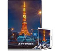 Puzzle de 1000 pièces pour Adolescents, représentant la Tour de Tokyo Idéal pour des soirées Jeux en Famille, des activités d'analyse et de logique, et des idées Cadeaux Dimensions:38x52cm
