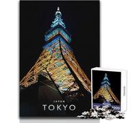 Puzzle de 1000 pièces pour Adolescents, représentant la Tour de Tokyo Idéal pour des soirées Jeux en Famille, des activités d'analyse et de logique, et des idées Cadeaux Dimensions:38x26cm