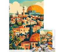 Puzzle de 1000 pièces pour Adolescents représentant la Ville de Jérusalem Décoration Murale Cadeau d'anniversaire Jeu de Manipulation Collection d'artistes Beaux-Arts Format 38x26cm