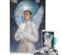 Puzzle de 1000 pièces pour Adolescents représentant l'archange Gabriel au Clair de Lune, Jouet à Monter soi-même, décoration Murale, avec des pièces de Formes aléatoires Parfaitement emboîtables