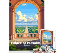Puzzle de 1000 pièces pour Adolescents représentant Le château de Versailles-Décoration Murale Jeu éducatif-Interaction Parent-Enfant (Dimensions 50x75cm)