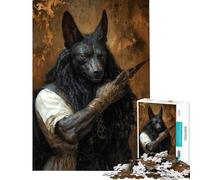 Puzzle de 1000 pièces pour Adolescents représentant Le Dieu Anubis Jouet éducatif et de précision idéal comme Cadeau (Dimensions 38x52cm)