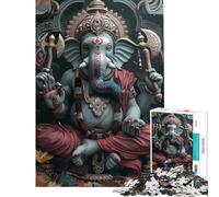 Puzzle de 1000 pièces pour Adolescents représentant Le Dieu Ganesh de l'hindouisme idéal pour Un Anniversaire ou Noël Jeu éducatif Difficile à partir de 14 Ans (38x26cm)